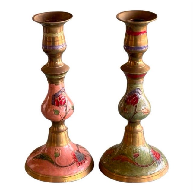 Antique Art Nouveau Candleholders, 1890s, Set of 2 For Sale - Image 3 of 9