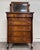 Mid 19th Century Antique American Empire Walnut Veneer Chest Bureau Dresser With Mirror For Sale - Image 5 of 12