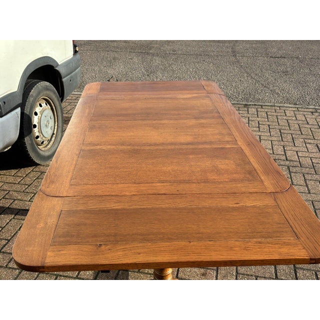 Extendable Dining Table Chairs, Set of 7 For Sale - Image 11 of 15