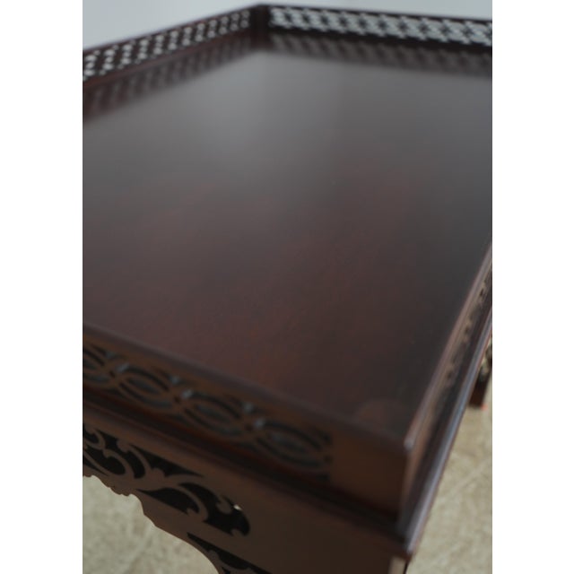 Baker Furniture Company Baker Colonial Williamsburg Byrd Mahogany Tea Table For Sale - Image 4 of 13