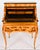 Brown 1970s Striking Italian Inlaid Tambour Secretary Desk / Petite Marquetry Writing Desk With Automatic Roll Top For Sale - Image 8 of 9