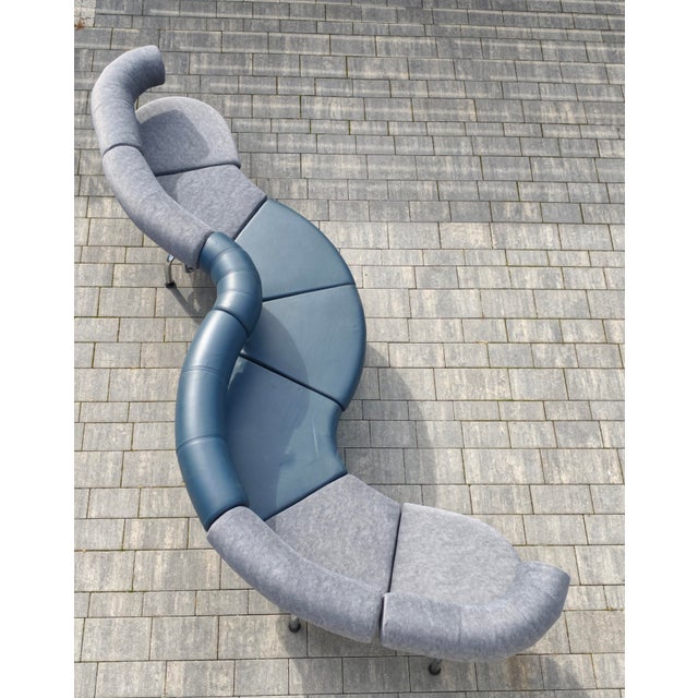 Large Cobra / Pipeline Modular Sofa by Johannes Foersom and Peter Hiort Lorenzen for Erik Jørgensen, 1980s, Set of 7 For Sale - Image 10 of 13