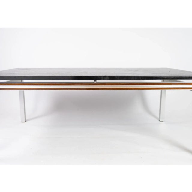 Danish Coffee Table with Black Plate and Rosewood Frame For Sale - Image 6 of 10