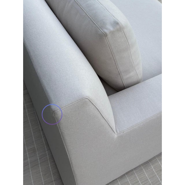 Restoration Hardware Rh Parisian Track Arm Sofa, Holland & Sherry Wool Twill in Dove For Sale - Image 11 of 11