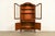 1930s Romweber French Provincial Louis XV Carved Walnut and Burl Wood Breakfront Bookcase Cabinet, Circa 1930s For Sale - Image 5 of 18