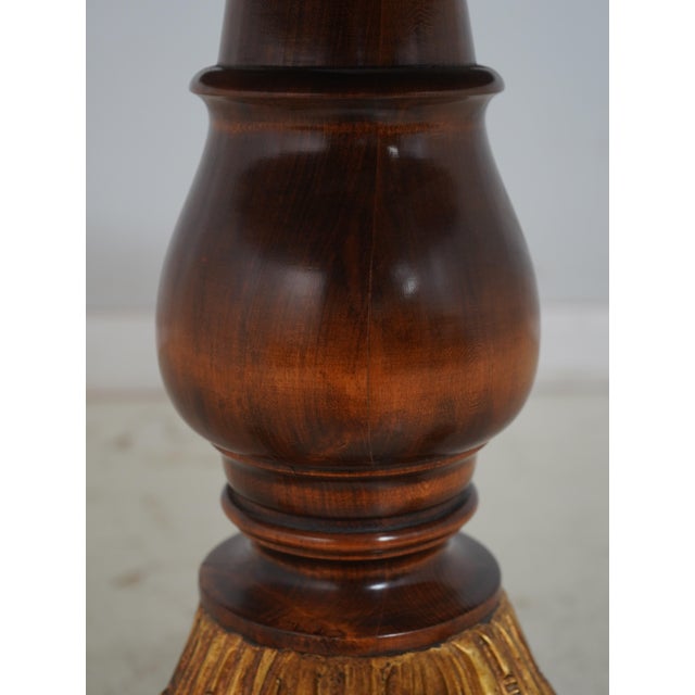 Italian Regency Round Black & Gold Inlaid Center Table For Sale - Image 9 of 14