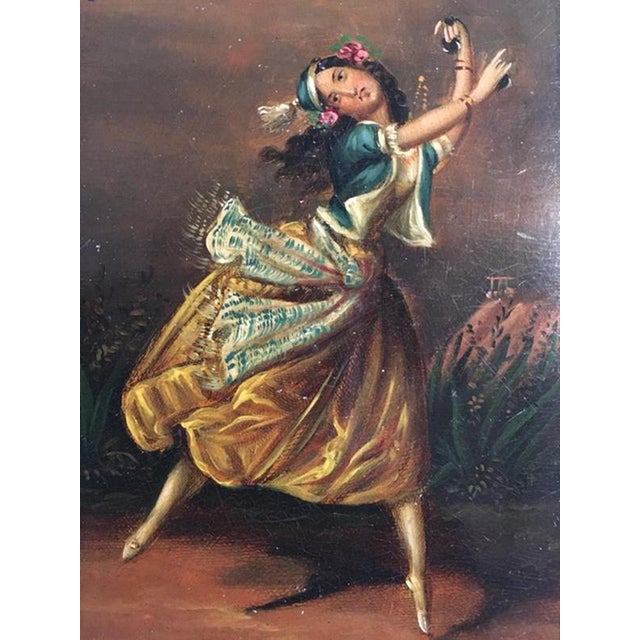 18th Century Decorative Lacquered Portrait Figures Wood Tobacco Snuff Box, 1750 For Sale - Image 9 of 18