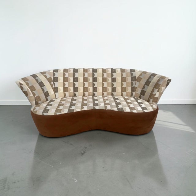 Weiman Style Modern Curved Full-Back Sofa For Sale - Image 10 of 10