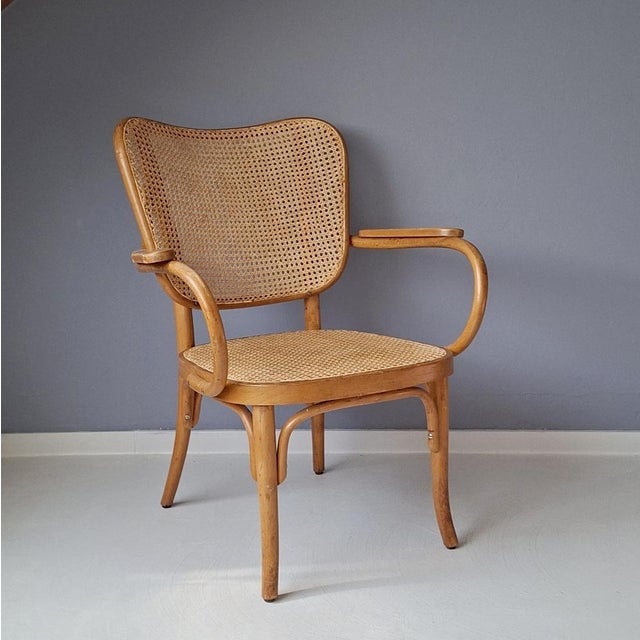 Eberhard Krauss designed Thonet chair no. A 821 F around 1930 for the Thonet Werkbund Exhibition Contest in Vienna. The...