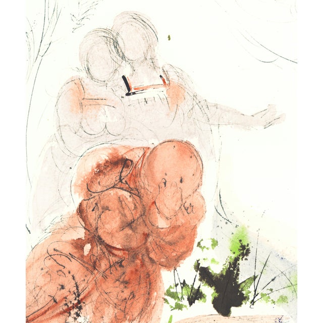 Abstract 1968 Salvador Dalí Biblia Sacra Lithograph "Statimque Tobias Visum Recepit" (Immediately Tobias Recovered His Sight) For Sale - Image 3 of 11