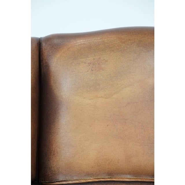Sheepskin Leather Wing Chair For Sale - Image 15 of 17