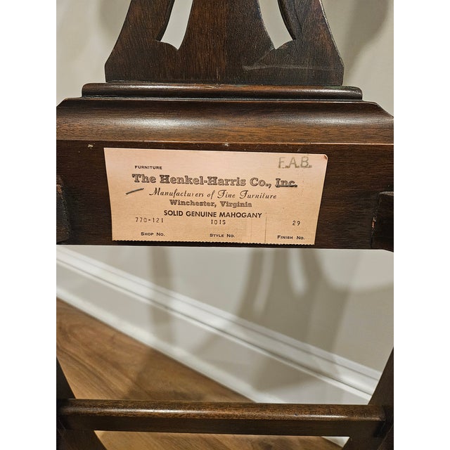 Pair of 1970s Henkel-Harris Chippendale Chairs For Sale In Boston - Image 6 of 10