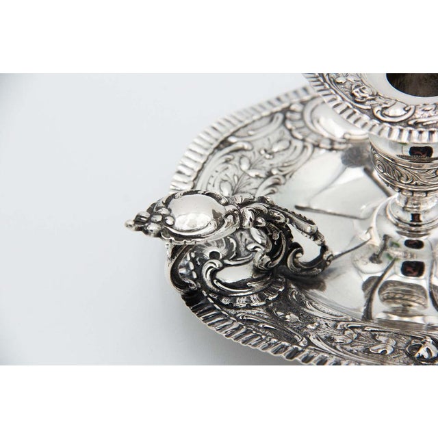 Silver Paddle with Embossed Floral Motifs For Sale - Image 3 of 4