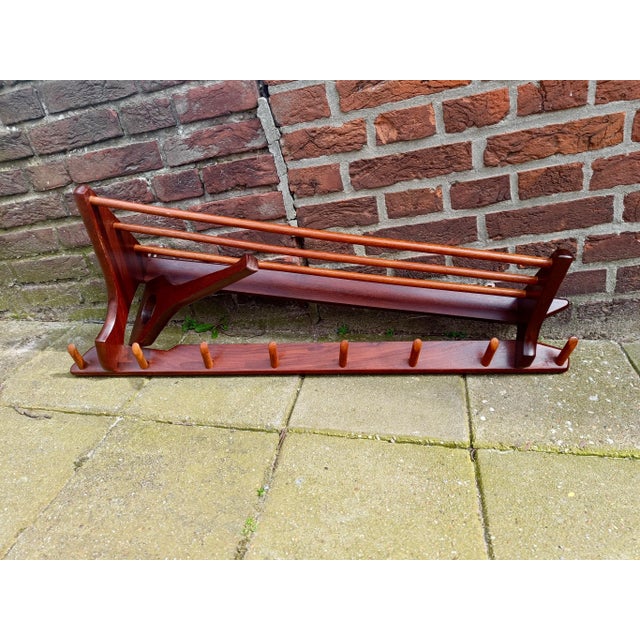 Brown Vintage Scandinavian Coat Rack, 1960s For Sale - Image 8 of 8