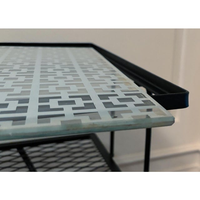 1960s Mid-Century Modern Wrought Iron Side Table For Sale - Image 5 of 6