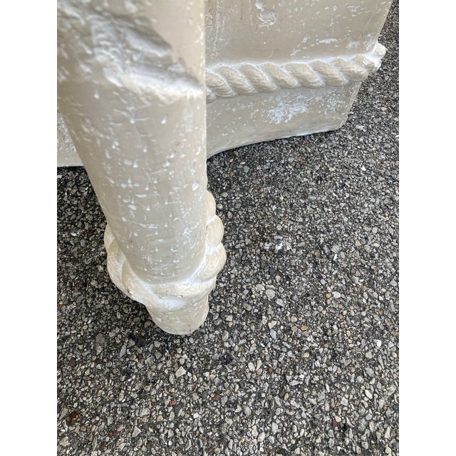 Sculpture Materials John Dickinson Style Plaster of Paris Rope Table Base For Sale - Image 7 of 8