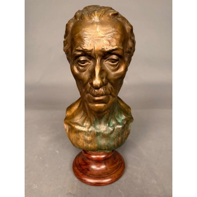 Mid 19th Century 19th-Century Bronze Bust Signed A. Q. Harise, Circa 1840 For Sale - Image 5 of 15