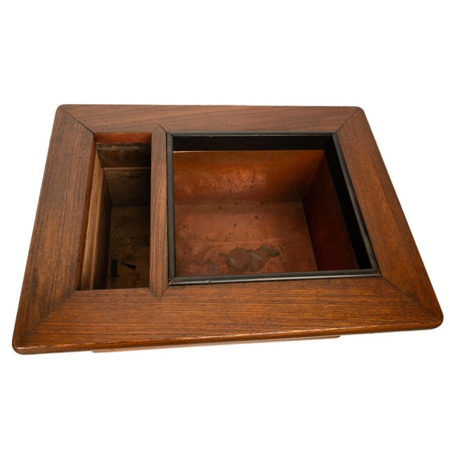 Antique Japanese Meiji Period Keyaki Wood & Copper Hibachi Brazier Table 1890 For Sale - Image 12 of 13