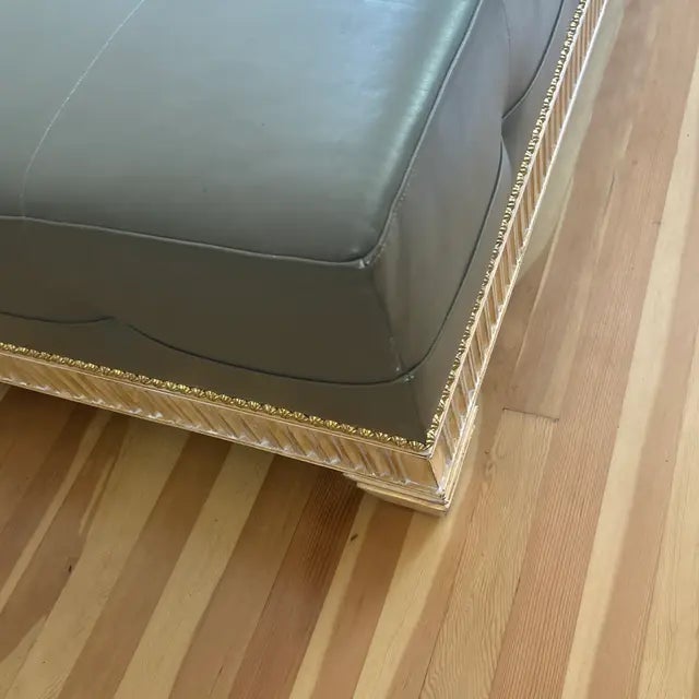 1980s Francesco Molon Luxury Furniture Oversized Ottoman/Coffee Table For Sale - Image 4 of 5
