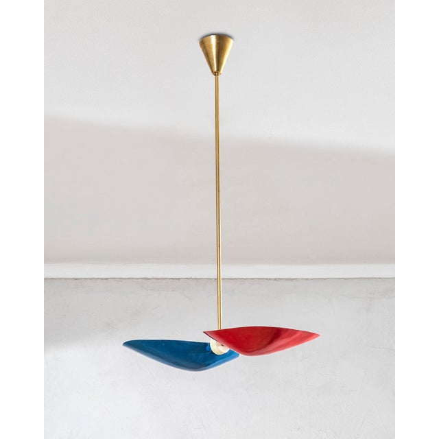 Pendant Lamp attributed to Giuseppe Ostuni for Oluce, 1950s For Sale - Image 6 of 6