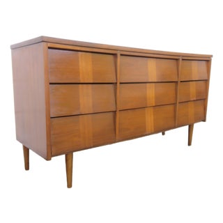 Mid Century Modern Inlay Low Long Dresser Bathroom Vanity 6264 For Sale