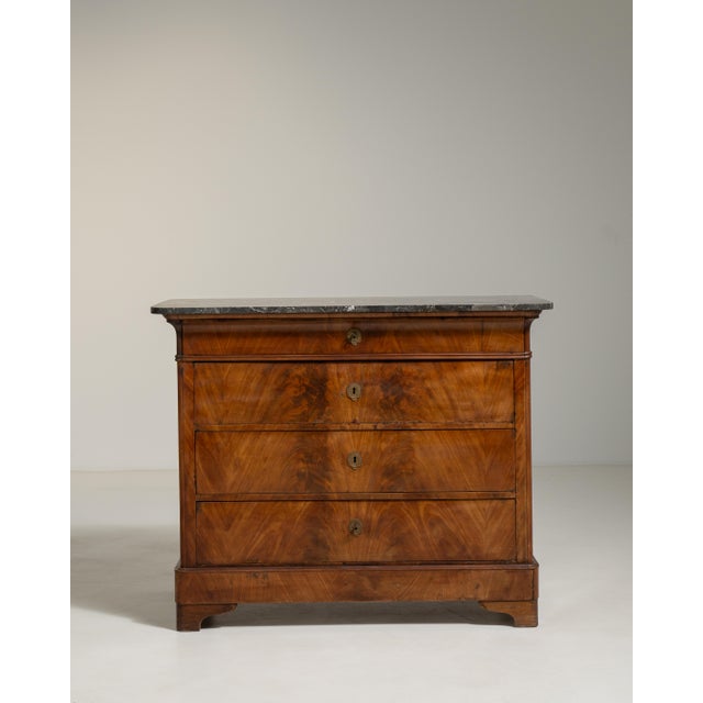 19th Century Biedermeier Chest of Drawers with Marble Top For Sale - Image 11 of 16