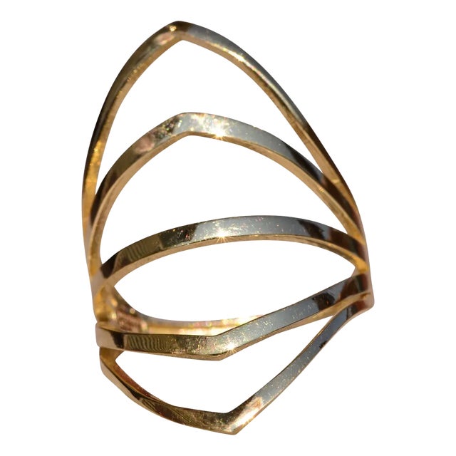The School Lane: Yellow Gold Cocktail Statement Ring For Sale