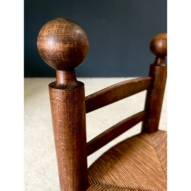 French Provincial Brutalist Low Stool by Charles Dudouyt, 1940s For Sale - Image 11 of 15