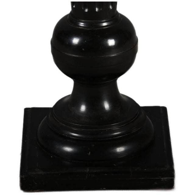 Antique Flower Column in Black, 1880 For Sale - Image 11 of 12