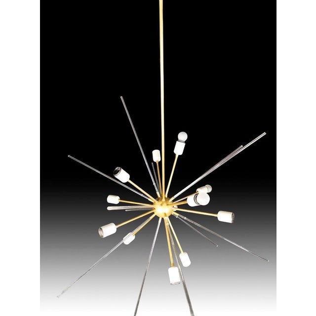 Brass and Methacrylate Ceiling Light, 1980s For Sale - Image 6 of 14