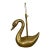 Vintage Hollywood Regency Cast Brass Swan Table Lamp Mid-Century Sculpture For Sale