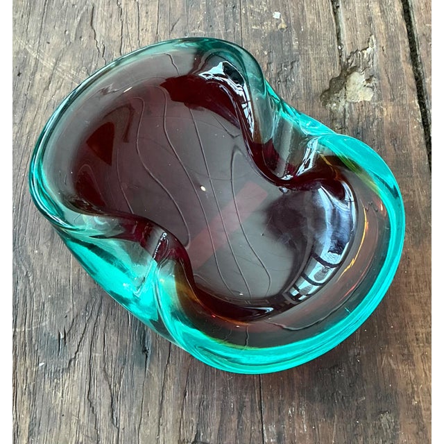 Mid 20th Century Vintage Italian Murano Glass Bowl For Sale - Image 5 of 12