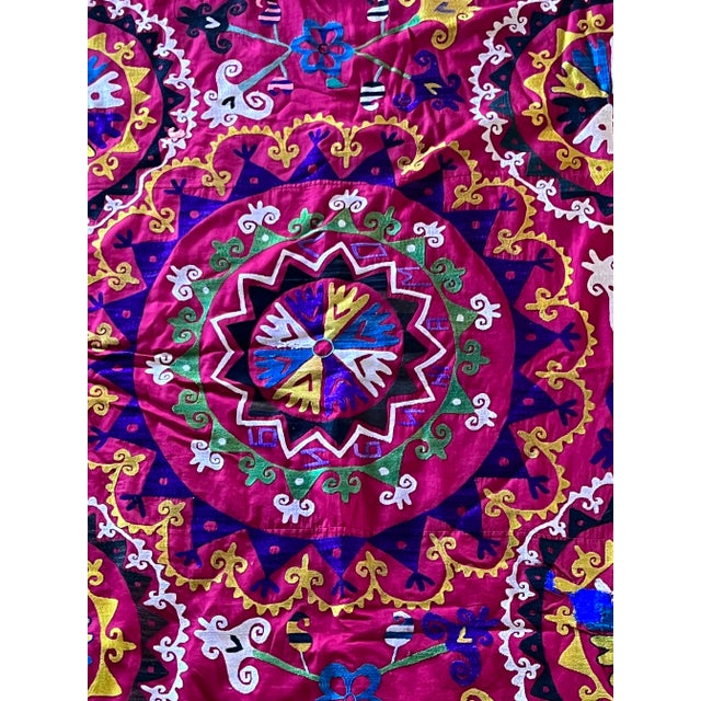 Textile 1970s Suzani & Alpaca Blanket For Sale - Image 7 of 12