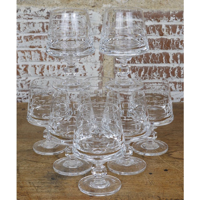 Mid Century Hadeland of Norway Crystal Brandy Glasses Set of 8 Chairish