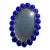 Oval Photo Frame With Blue Glass Border. For Sale
