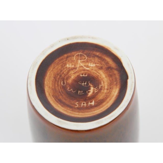 1960s Mid-Century Modern Ceramic Long Vase by Carl-Harry Stalhane for Rorstrand, 1960s For Sale - Image 5 of 6