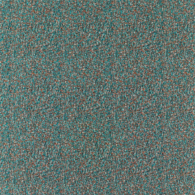Harlequin Nickel Fabric in Teal/Rust For Sale