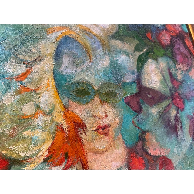 "The Couple" by Elliott Twery Original Large Oil on Canvas Painting For Sale - Image 4 of 8