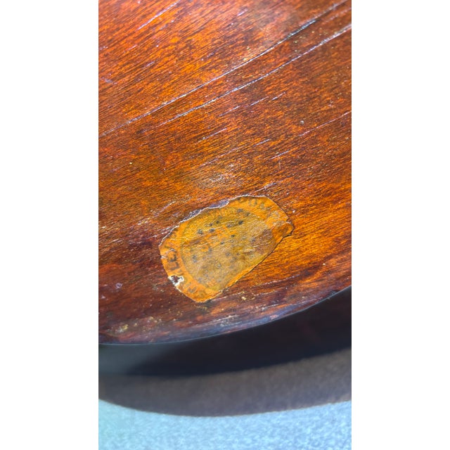 Vintage Stickley & Company Mahogany Kidney Table W/ Mother of Pearl Inlay For Sale - Image 9 of 9