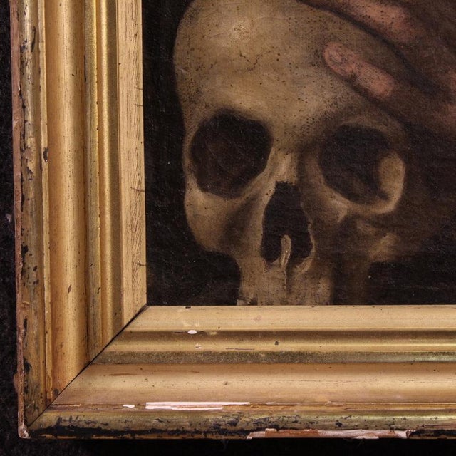 Saint Francis of Assisi, Portrait Composition, 1660, Oil Painting on Canvas, Framed For Sale - Image 9 of 11