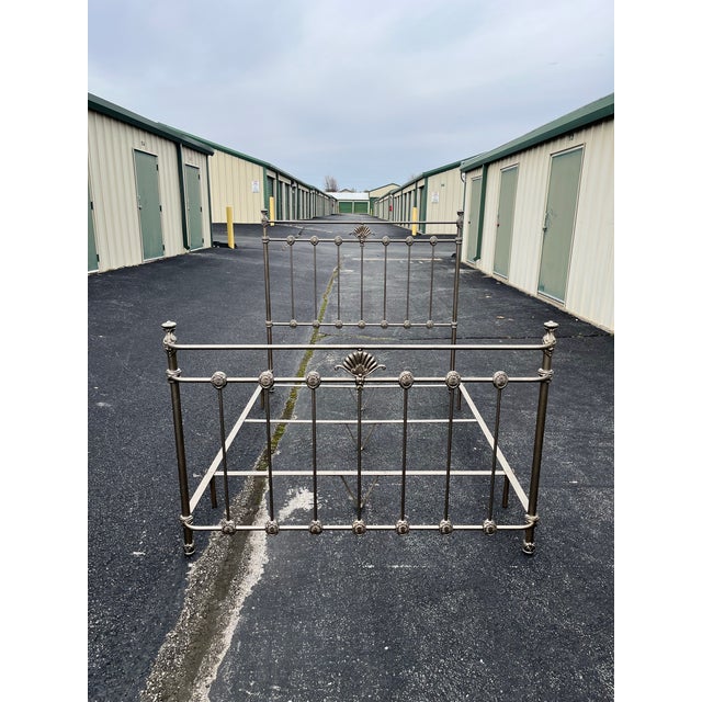 Victorian Victorian Brass Queen Bed Frame For Sale - Image 3 of 12