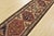 An authentic vintage tribal Sarab runner hand-knotted with fine wool and natural dyes. This nomadic rug features geometric...