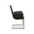 Cantilever Chairs in Black Leather from KFF, Set of 4 For Sale - Image 4 of 6