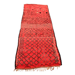 Vintage Red Moroccan Runner For Sale