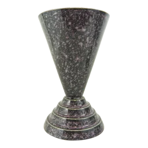 1980s Postmodern Purple Ceramic Vase Signed Larson