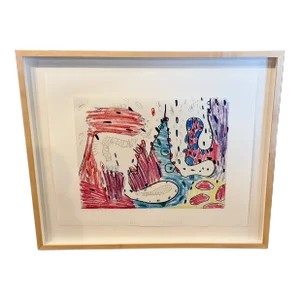 Carroll Dunham Colored Etching IV