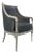 Transitional Gray Velvet Button Back Lounge Chair For Sale