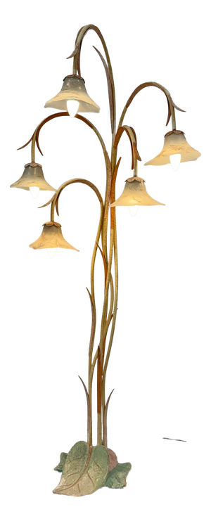 Large Postmodern Luce Doro Series Antinea Floor Lamp in Murano Glass by Jean-François Crochet for Terzani, 1980s