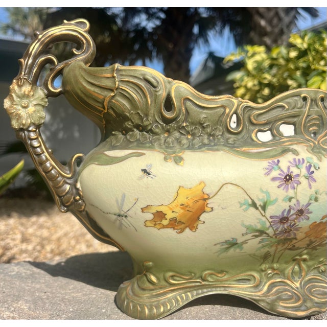 Fine Antique Porcelain Oblong Planter Marked Ernst Wahliss Austria For Sale - Image 4 of 12