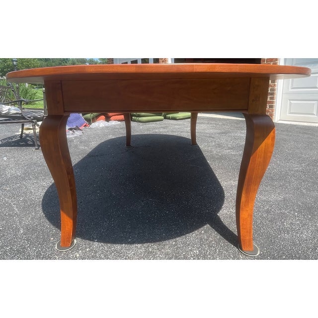 American Handcrafted Luxury Maple Farmhouse Dining Table For Sale - Image 3 of 6
